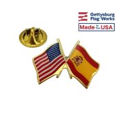 Spain Lapel Pin (with US Flag)