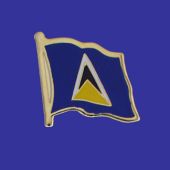 St Lucia Lapel Pin (Single Waving Flag)