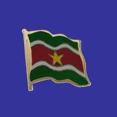 Suriname Lapel Pin (Single Waving Flag)