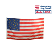 34 Star Oval Flag (Gold Stars) - 3x5'