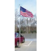 19' Silver Aluminum Flag Pole