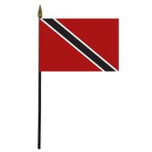 Trinidad & Tobago Stick Flag - 4x6"