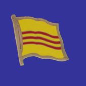 South Vietnam Lapel Pin (Single Waving Flag)