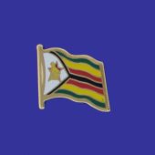 Zimbabwe Lapel Pin (Single Waving Flag)