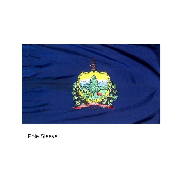 Vermont Flag, Nylon, Pole Sleeve 3x5'