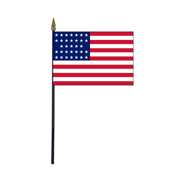 American, 33 Stars Stick Flag - 4x6"