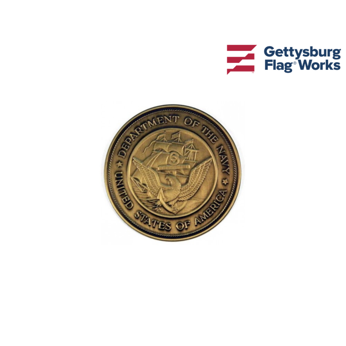 Navy Brass Medallion