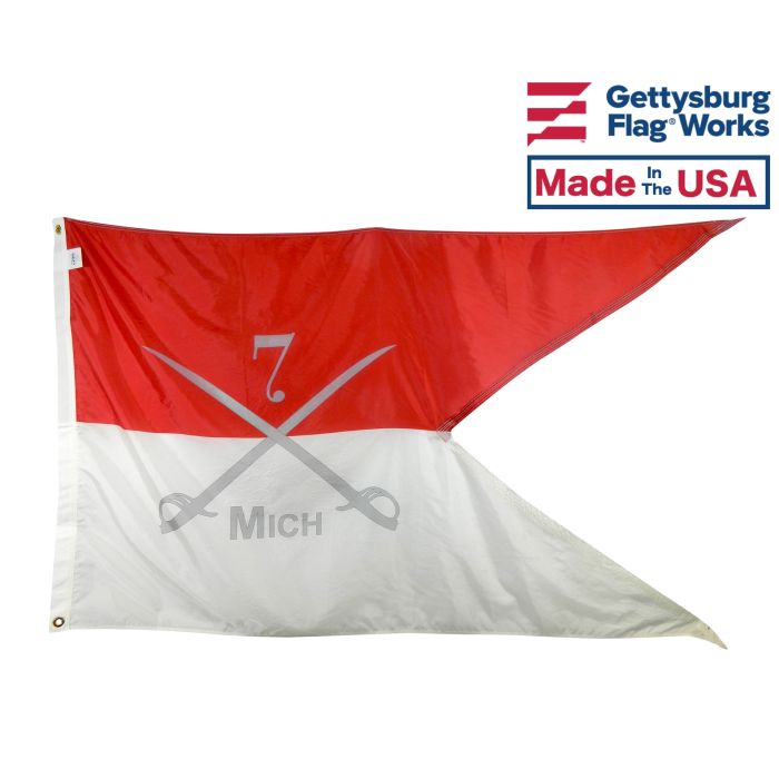 7th MI Cavalry Guidon Flag - 3x5'
