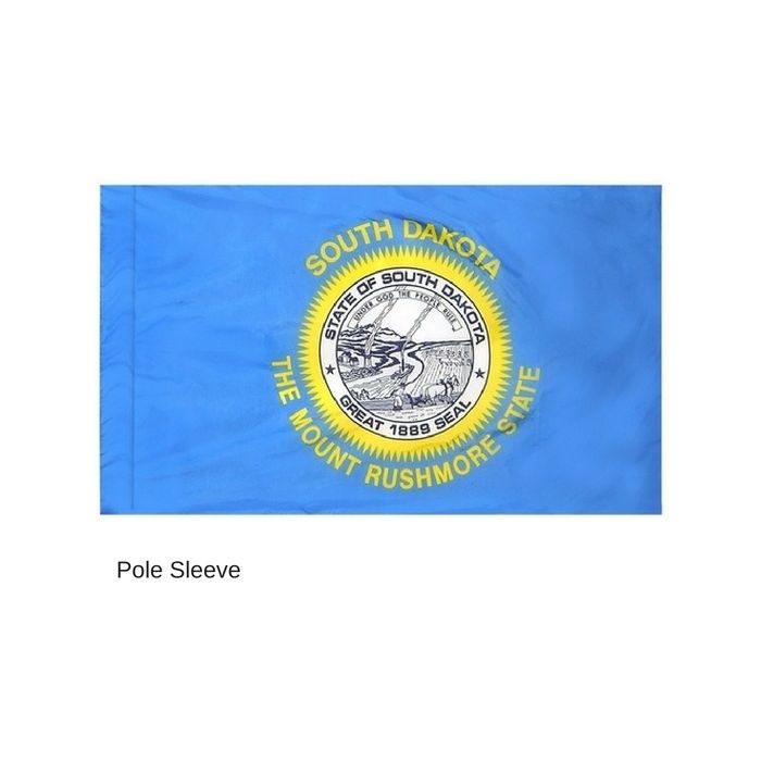 South Dakota Flag, Nylon, Pole Sleeve - 3x5'