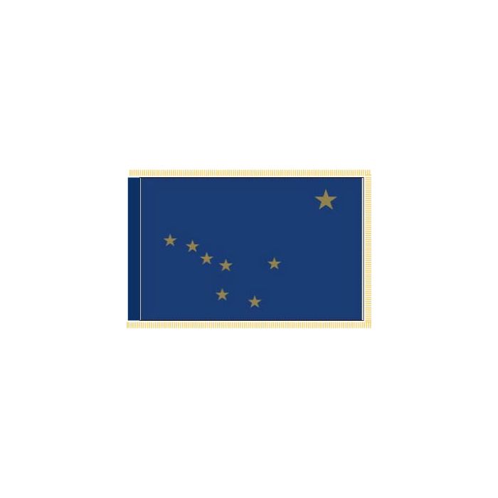 Alaska Flag, Nylon, Pole Sleeve & Fringe - 3x5'