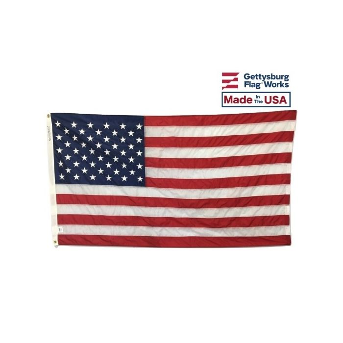 American Flag, Nylon, Grommets - 5x9.5'