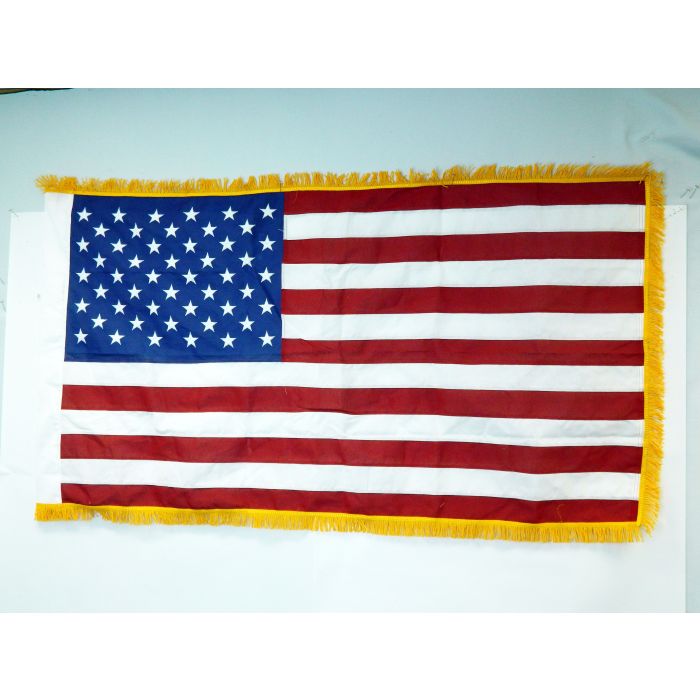 American Flag, Cotton, Pole Hem and Fringe - 3x5'