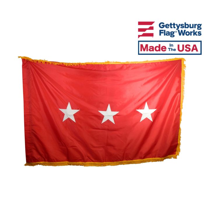 3x5' Army Lieutenant (3 Star) General Indoor Fringed Army Officer Flag PHF