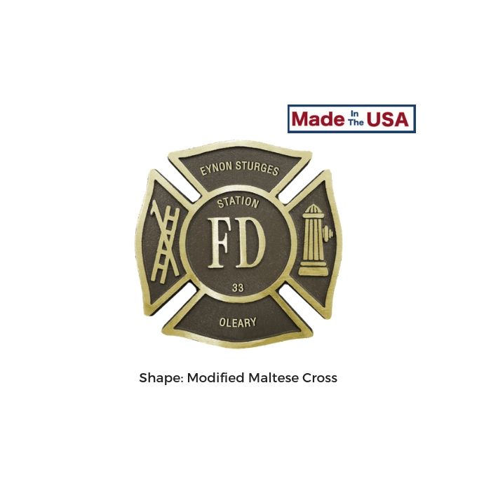 Custom Fire Department Grave Marker 