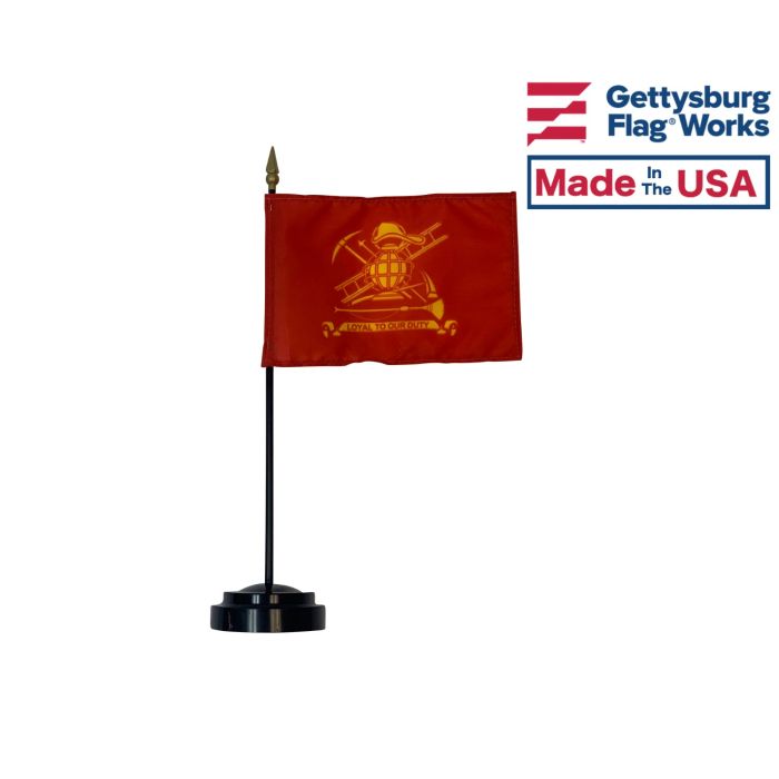 Firemen Stick Flag (Loyal To Our Duty) - 4x6"