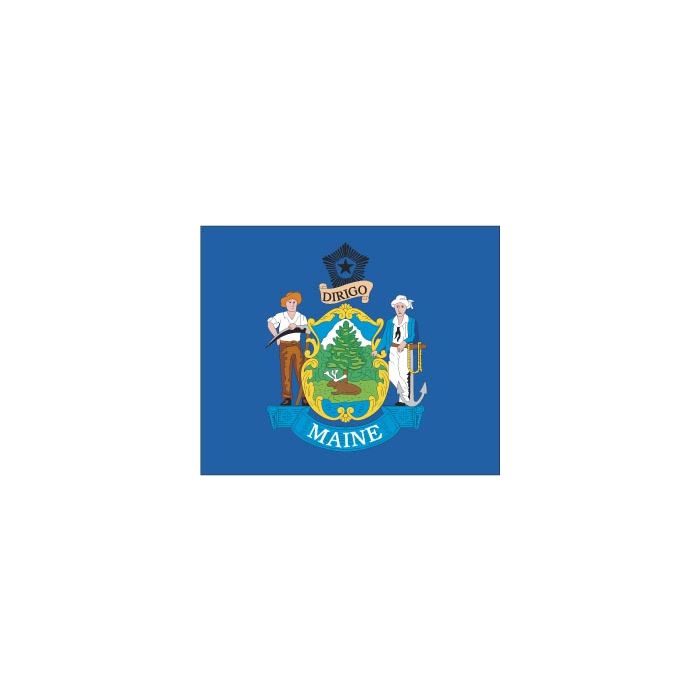 Maine Flag, Nylon, Header & Grommets - 5x8'