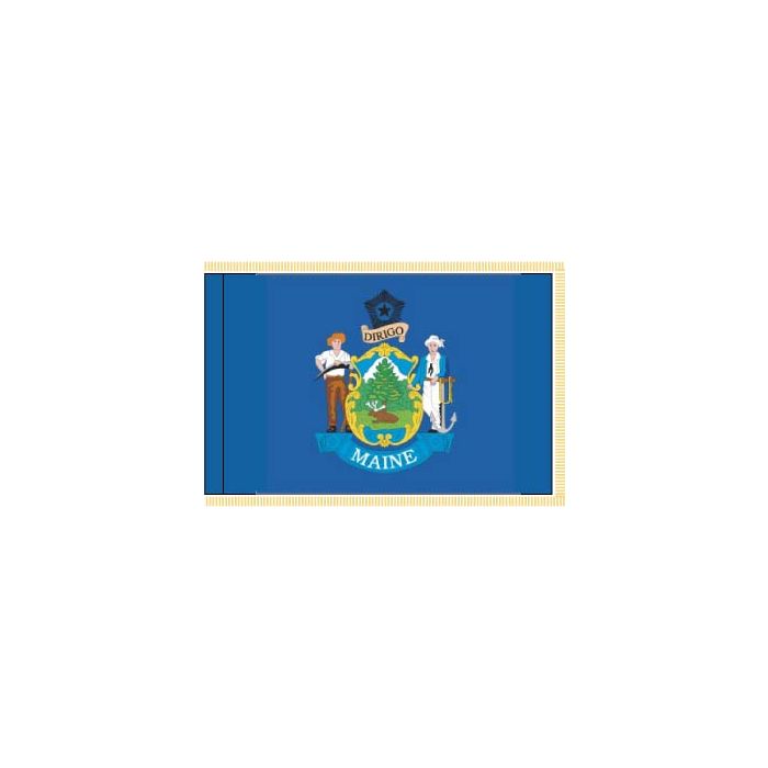 Maine Flag, Nylon, Pole Sleeve & Fringe - 3x5'