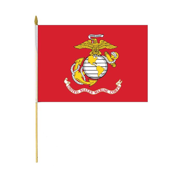 Marine Corps Stick Flag - 8x12"