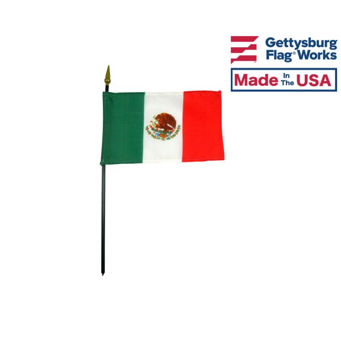 Mexico Stick Flag - 8x12"