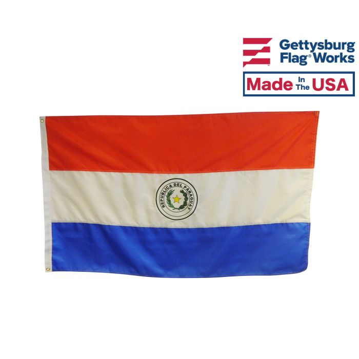 Paraguay Flag - 4x6' - Pole Sleeve with Tab