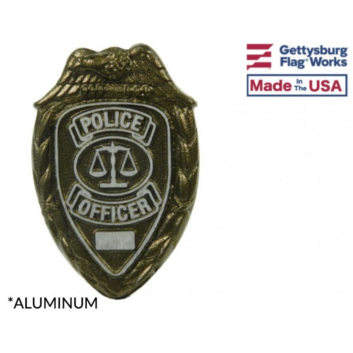 Police Officer Aluminum Grave Marker