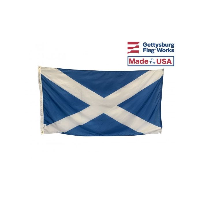 12x18" Scotland Flag (With Cross) - St. Andrew's Cross Boat Flag