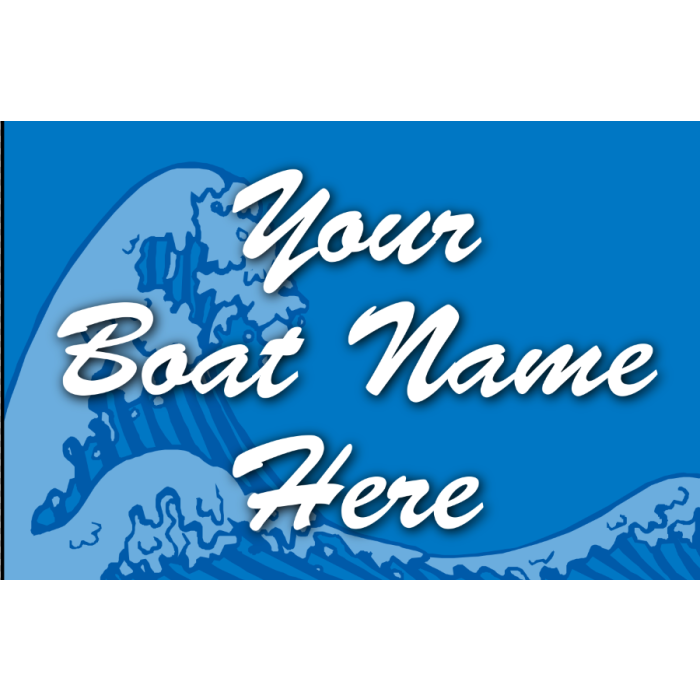 Custom Wave Boat Flag