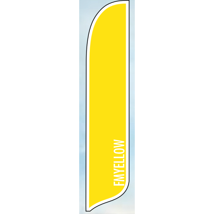 Blank Nylon Wave Flag - FM Yellow