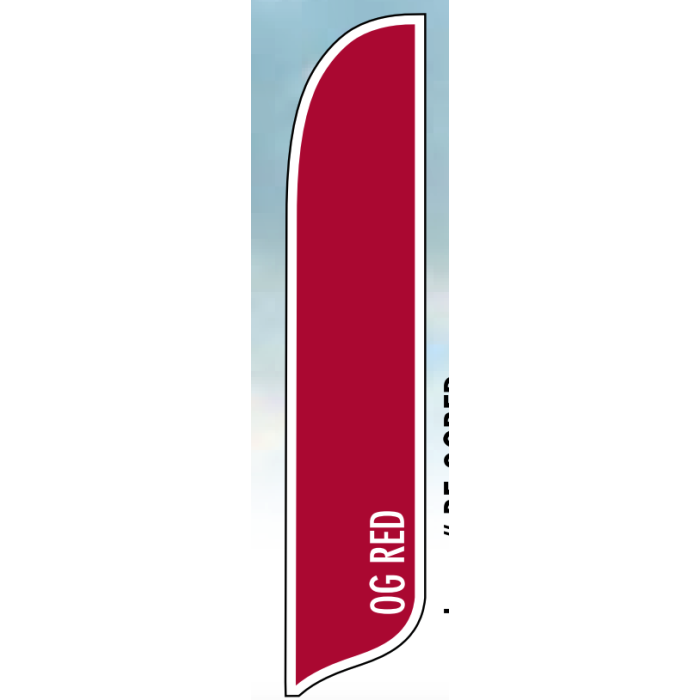 Blank Nylon Wave Flag - OG Red
