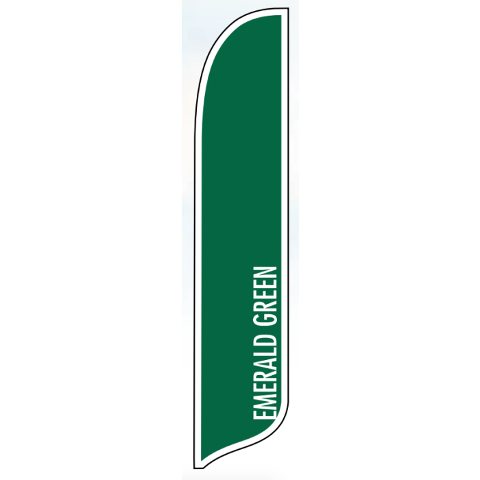 Blank Nylon Wave Flag - Emerald Green 
