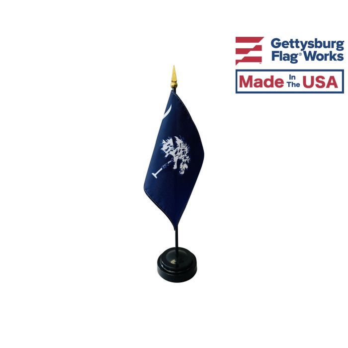 South Carolina State Stick Flag - 4x6"