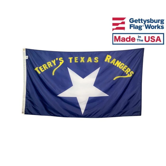 Terry's Texas Rangers Flag 1861 (Large White Star) - 3x5'