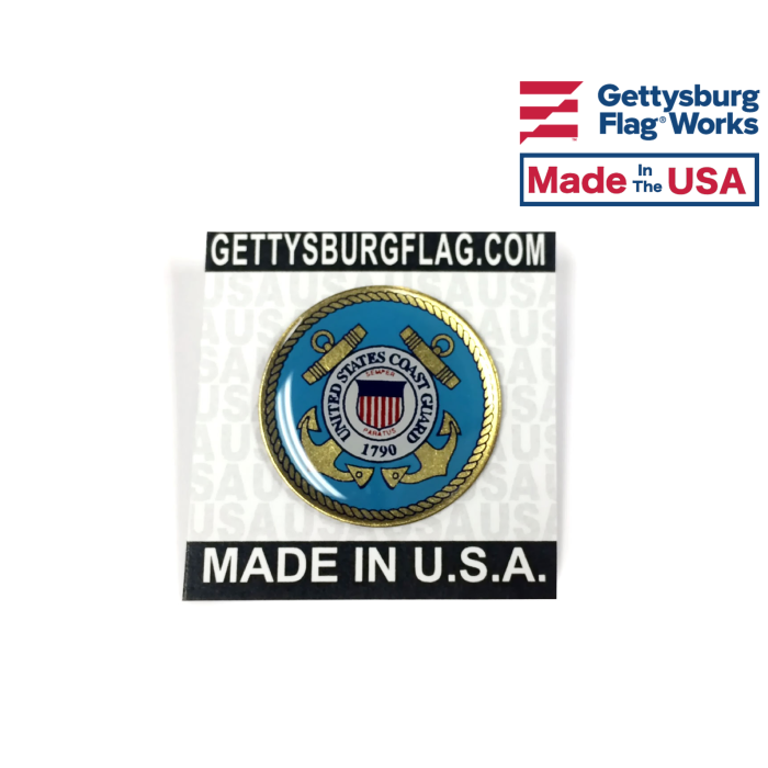 Coast Guard Seal Lapel Pin (Round Emblem Design)