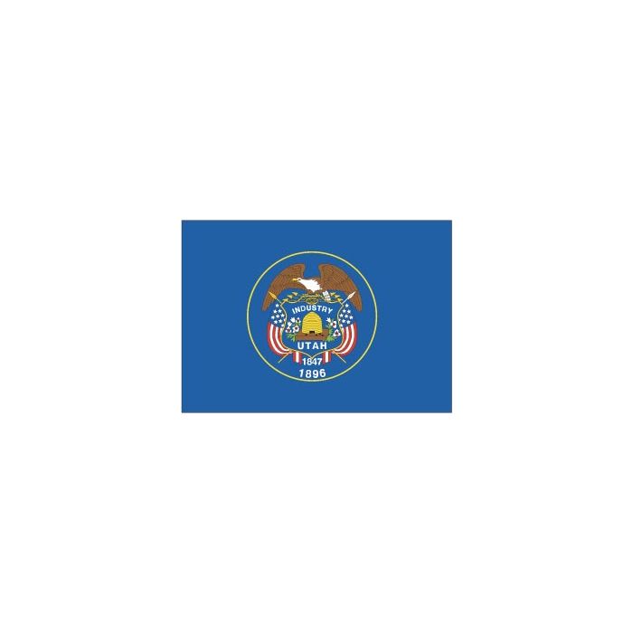 Utah Flag, Nylon, Header & Grommets - 4x6'