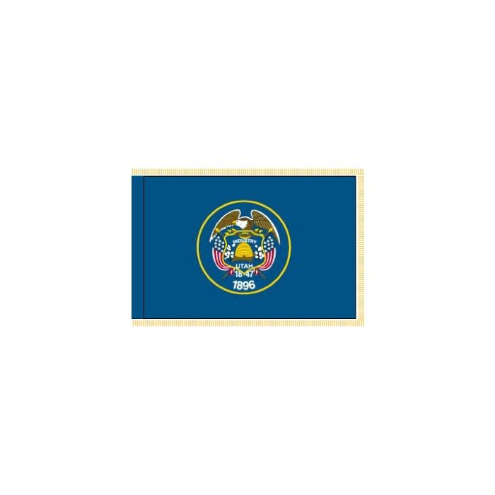Utah Flag, Nylon, Pole Sleeve & Fringe - 3x5'