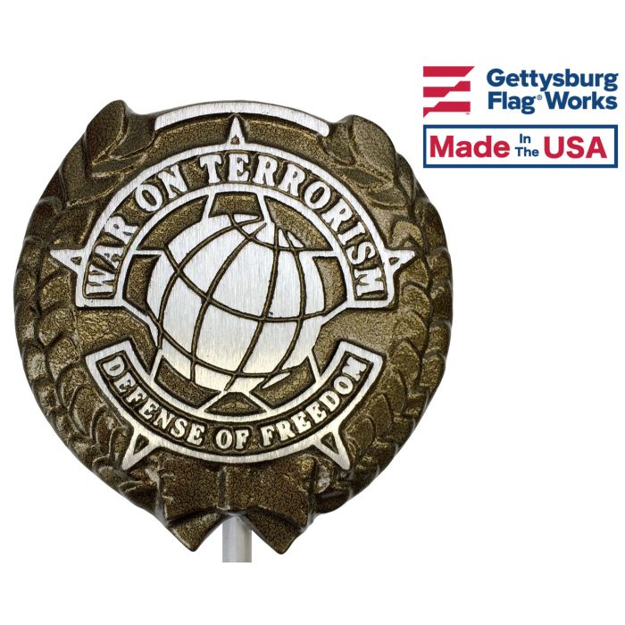War On Terrorism Aluminum Grave Marker
