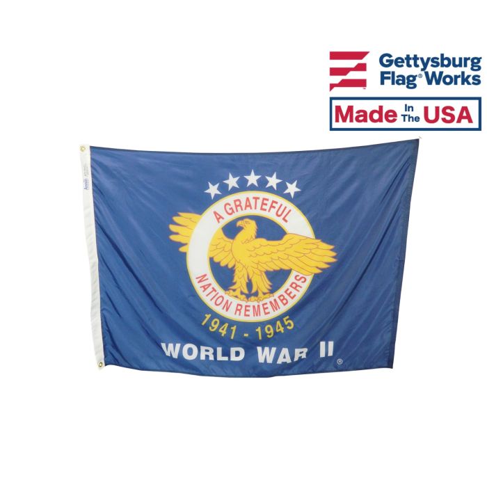 World War II Commemorative Flag - 3x4'