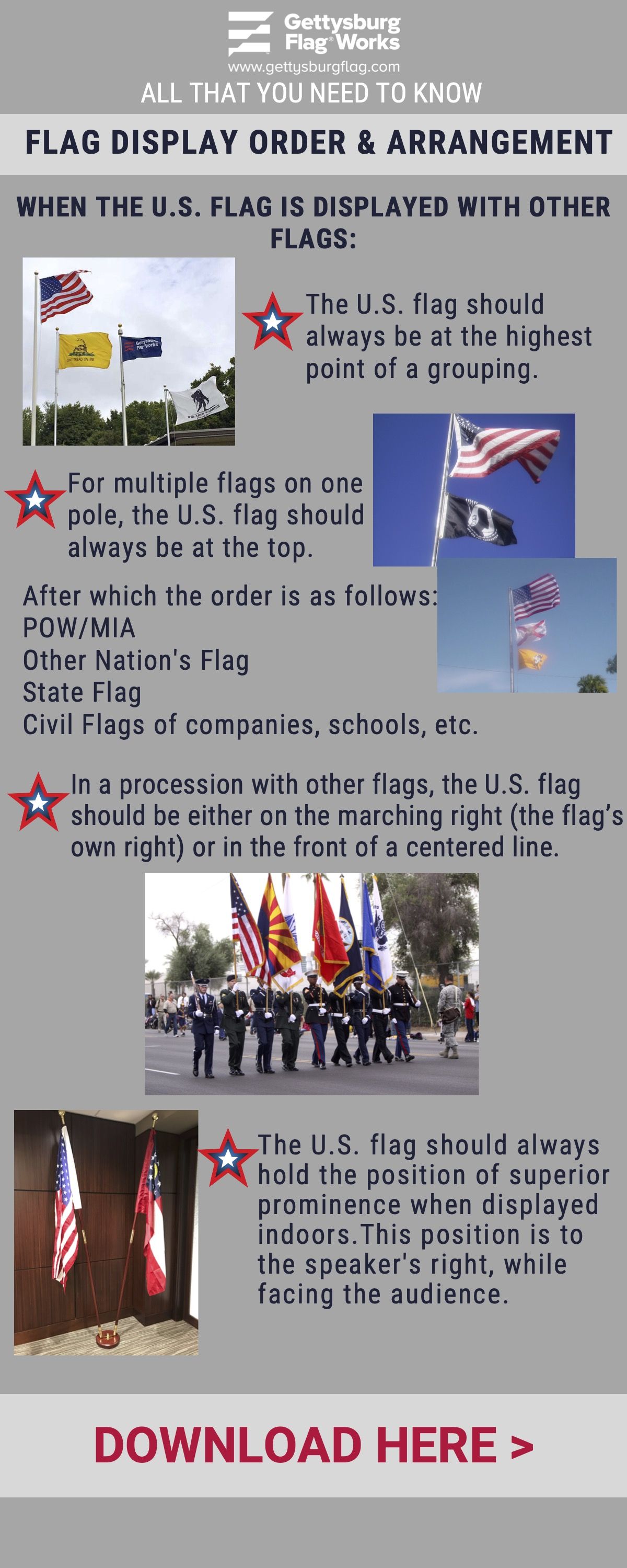 Displaying Flags Vertical Infographic